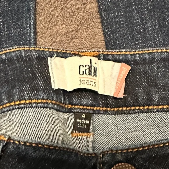 CABi Boyfriend Jeans With Celebrity Star-Design Women's Jeans Style #3937 EUC - Picture 3 of 14